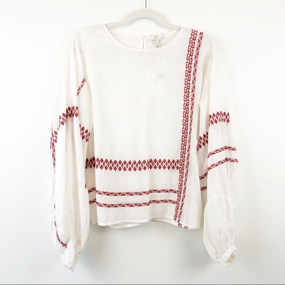 NEW JOIE | Isandro Embroidered Balloon Sleeves A34 - Picture 6 of 16